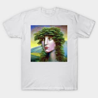 landscape with woman face T-Shirt